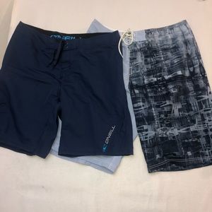 O'Neill Board Shorts Men’s Size 36- 2 Pair Swim Trunks